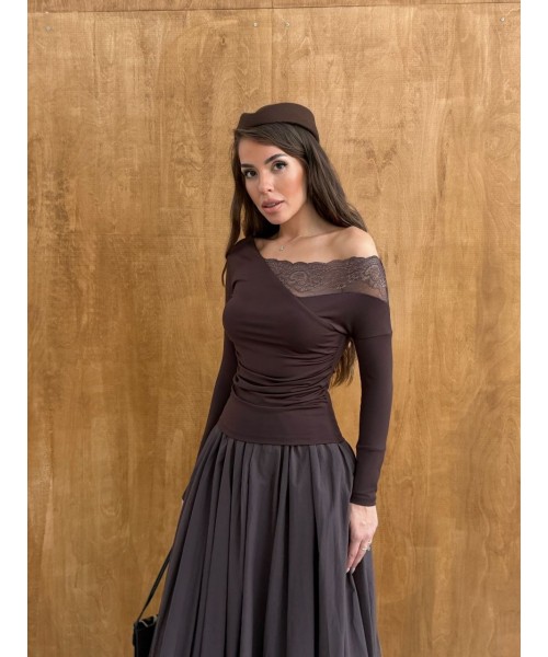 COFFEE BLOUSE - 255832