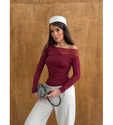 Burgundy BLOUSE - 255833