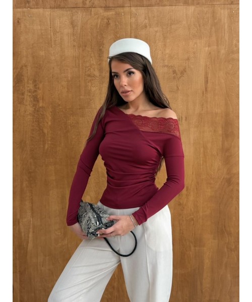 Burgundy BLOUSE - 255833