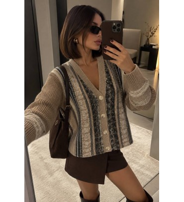 Patterned CARDIGAN KNITWEAR - 255852