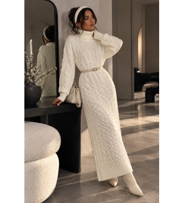 WHITE DRESS KNITWEAR - 255855