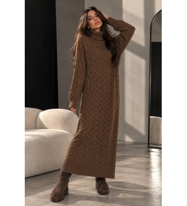 COFFEE DRESS KNITWEAR - 255857