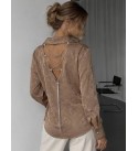 VİZON BLUZ SATEN KUMAŞ - 255891