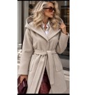 Ecru COAT-OVERCOAT MELTON FABRIC - 256038