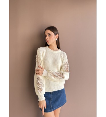  BEYAZ KAZAK TRİKO - 256051