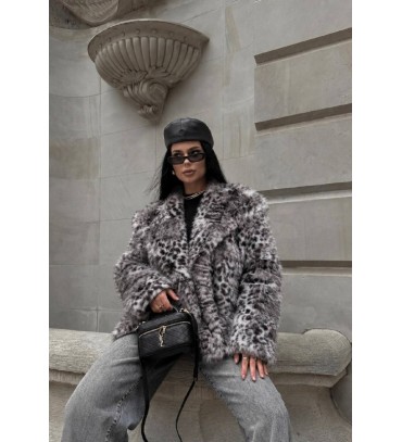  Patterned COAT-OVERCOAT FUR - 256270