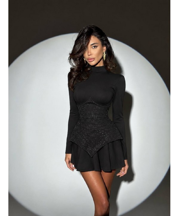 Black Jesica Fabric Dress - EY-TAY 255530 archive example